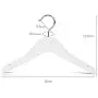 Nature Smile Kids Baby Children Toddler Wooden Shirt Coat Hangers with Notches and Anti-rust Chrome Hook Pack of 10 (White)