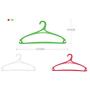 SAASNY Plastic Hangers,6 Green 41.5cm Plastic All Purpose Clothes Garment Coat Hangers Space Saving with Non-Slip Trouser Bar,Ideal for Home and Shops - Space Saving Solution