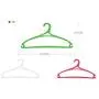 SAASNY Plastic Hangers,12 Red 41.5cm Plastic All Purpose Clothes Garment Coat Hangers Space Saving with Non-Slip Trouser Bar,Ideal for Home and Shops - Space Saving Solution