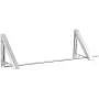 Lishiny Folding Clothes Hanger Foldable Multifunction Wall Mounted Clothes Rail Drying Rack (Silver,1Pair with 40Cm Pole)