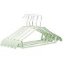 10pcs Random Color Anti-Skid Clothes Hangers Suit Hangers Shirts Sweaters Dress Hanger Hook Drying Rack