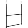 Oceanstar 2-Tier Portable Adjustable Closet Hanger Rod, Black Oceanstar 2-Tier Portable Adjustable Closet Hanger Rod, Black