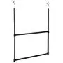 Oceanstar 2-Tier Portable Adjustable Closet Hanger Rod, Black