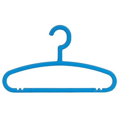 SAASNY Premium Quality Plastic Hangers,Kids Light-Weight Clothes Hangers 8 Plastic Hangers Nursery Hangers with Hooks for Baby,Toddler,Kids,Children (30,Dark Blue) for Drying and Storage