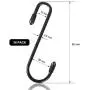 36 Pieces S Shaped Hooks Hanging Heavy Duty S Hooks Hanger for Kitchen, Bathroom, Bedroom, Office, Pan, Coat, Bag, Plants (Black,3.15 Inch)