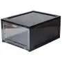 FlyingBean Drop-Front Shoe Boxes for Womens Mens, Clear Plastic Foldable Stackable Shoe Organizer Wall, Storage Shoe Boxes Save Space & Cleans for Closet Shelf Entryway Hallway, 2 case in Package