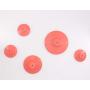 Wall Hooks Coat Hooks 5Pcs Dots Hook Door Hanger Hook for The Wall,Living Room,Bathroom,Home Decor.(Orange Red)