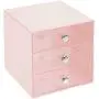 mDesign Stackable Plastic Eye Glass Storage Organizer Boxes Holder for Sunglasses, Reading Glasses, Accessories - 3 Divided Drawers, Chrome Pulls, 2 Pack - Light Pink/Clear mDesign Stackable Plastic Eye Glass Storage Organizer Boxes Holder for Sunglasses, Reading Glasses, Accessories - 3 Divided Drawers, Chrome Pulls, 2 Pack - Light Pink/Clear