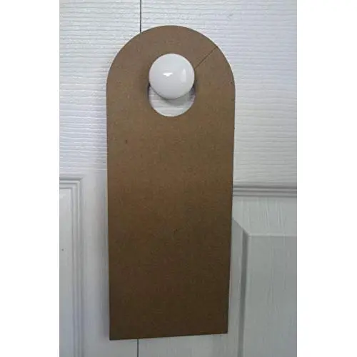 2 Chipboard doorknob hanger for door knob 4" x 10 1/4" 2 Chipboard doorknob hanger for door knob 4" x 10 1/4"