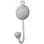 Indianshelf Handmade 1 Artistic Vintage Cream Ceramic Flower Leaf Key Hooks Hangers/Key Holder for Wall