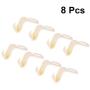 TOPBATHY 8 Pcs Car Vehicle Headrest Hooks Hanger for Handbag Purse Cloth Grocery (Beige)