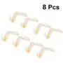 TOPBATHY 8 Pcs Car Vehicle Headrest Hooks Hanger for Handbag Purse Cloth Grocery (Beige)