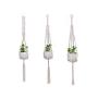Flosky 3pcs Handmade Macrame Plant Hanger Indoor Outdoor Rope Hanging Basket Net Pot