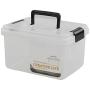 NICESH 4.5 L Plastic Storage Box, Clear Latch Box, 4-Pack