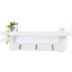 Hook,Coat Rack - Hanger Clothes Hooks Creative Door Behind Wall Hanging Hook Wall Hanging Clothes Hook Shelf Sturdy and beautiful (Color : White, Size : 48.4cm12cm18cm)