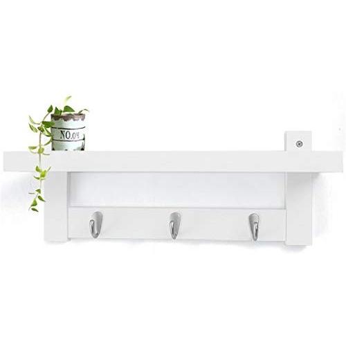 Hook,Coat Rack - Hanger Clothes Hooks Creative Door Behind Wall Hanging Hook Wall Hanging Clothes Hook Shelf Sturdy and beautiful (Color : White, Size : 48.4cm12cm18cm)