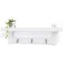Hook,Coat Rack - Hanger Clothes Hooks Creative Door Behind Wall Hanging Hook Wall Hanging Clothes Hook Shelf Sturdy and beautiful (Color : White, Size : 48.4cm12cm18cm)
