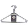 Quality Hangers Silver Aluminum Metal Coat Hangers Heavy Duty Suit Hangers 10 Pack (Adult Size Coat Hanger)