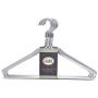 Quality Hangers Silver Aluminum Metal Coat Hangers Heavy Duty Suit Hangers 10 Pack (Adult Size Coat Hanger)