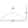 Neaties American Made White Plastic Hangers with Bar Hooks, Plastic Clothes Hangers Ideal for Everyday Use, Clothing Standard Hangers, 30pk