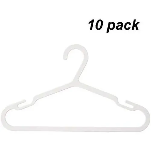 LOCGFF 10 Pack Space Saving ABS Children Hangers, Children Can Organize Their Own Clothes, Can Be Hung from The Balcony Wardrobe Coat Rack, White LOCGFF 10 Pack Space Saving ABS Children Hangers, Children Can Organize Their Own Clothes, Can Be Hung from The Balcony Wardrobe Coat Rack, White