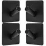 Adhesive Hooks Heavy Duty Wall Hooks for Hanging Towel Hooks for Bathroom, 4 Hooks, Matte Black Adhesive Hooks Heavy Duty Wall Hooks for Hanging Towel Hooks for Bathroom, 4 Hooks, Matte Black