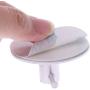 Cher9 8 Pcs Round Self Adhesive Hooks Home Kitchen Wall Door Hook Clothes Coat Bag Key Hanger Bathroom Towel Holder Storage Aluminum