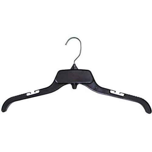 Hanger Central Heavy-Duty Black Plastic Closet Department Store Shirt Hangers, 17 Inch, 50 Pack