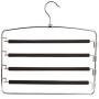 2pcs Random Color Household Clothes Hangers Multi-Layers Anti-Slip Foam Padded Pants Hangers Closet Storage Organizer