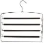 2pcs Random Color Household Clothes Hangers Multi-Layers Anti-Slip Foam Padded Pants Hangers Closet Storage Organizer