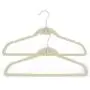10pcs Plastic Flocking Clothes Hangers with Hook Beige Home Supplies Plastic Hangers for Household Bedroom Store 10pcs Plastic Flocking Clothes Hangers with Hook Beige Home Supplies Plastic Hangers for Household Bedroom Store