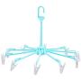 na Umbrella Folding Hanger with Clips - 9 Arms Per Hanger - 2 Total Hangers - Drying Rack Clothes Clips Drip Socks Hangers Underwear Laundry Towels