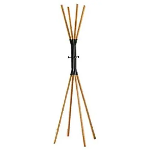 G-Cloth Coat Rack Landing Bedroom Hangers Clothes Hanger Simple Iron Art Landing Hanger free standing or wall mounted (Color : Black)