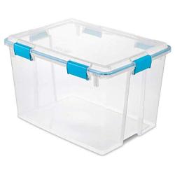 STERILITE 80 Quart Plastic Home Storage Gasket Boxes Container, Clear (8 Pack)