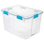 STERILITE 80 Quart Plastic Home Storage Gasket Boxes Container, Clear (8 Pack)