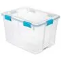 STERILITE 80 Quart Plastic Home Storage Gasket Boxes Container, Clear (8 Pack) STERILITE 80 Quart Plastic Home Storage Gasket Boxes Container, Clear (8 Pack)