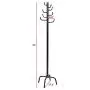 70" Metal Coat Hat Rack Standing Clothes Jacket Hanger Hall Tree Stand w/8 Hooks