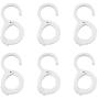 6 Pcs Multi-Function Clip Hanging Hooks, White