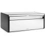 Brabantia Fall Front Bread Boxes - Brilliant Steel with Black Sides, 163463