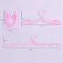 EvaroFly Multipurpose Portable Stretch Folding Hanger, Anti-skidding Save Space Storage Clothes Hanger, Household Travel Camping -Pink 10 Pcs