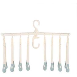 Yosooo Folding Clothes Hangers Socks and Underwear Hanger Portable Magic Drying Rack Rotate Drying Rack for Wardrobe(Blue)