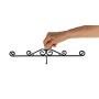 HOME-X Wall Calendar Hanger Hook, Rustic Home Decor, Scroll Design Home Decorations