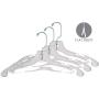 The Great American Hanger Company Plastic Kids Top Hangers, 12-Inch, Clear, Boxes of 100