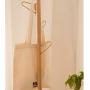 Angels home Simple Solid Wood Coat Rack Tree Nordic Clothes Rack Floor Bedroom Hanger Japanese-Style Beech Floor Hanger