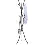 Ymjdmb Metal Coat Stand Clothes and Hat Rack Free Standing Hanger Hall Tree with 11 Hooks for Foyer Office Bedroom (Color : Black)