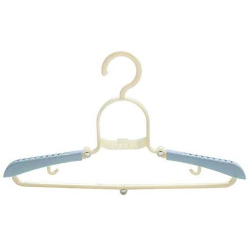 EvaroFly Portable Multipurpose Magic Folding Hanger, Anti-skidding Stretch Storage Clothes Hanger, Household Travel Camping -Blue 3 Pcs