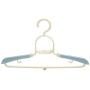 EvaroFly Portable Multipurpose Magic Folding Hanger, Anti-skidding Stretch Storage Clothes Hanger, Household Travel Camping -Blue 3 Pcs