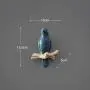 JDSHSO Wall Mounted Home Living Room Decor Hanger Resin Bird Statue Key Holder Coat Clothes Towel Hooks Racks Animal Sculpture (Navy,A Bird)