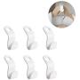 Volwco Clothes Hanger Connector Hooks, 30 Pcs Mini Cascading Clothes Hangers Plastic for Velvet Huggable Hangers, Heavy Duty Space Saving Cascading Connection Hooks for Clothes Closet, White