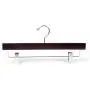Amber Home Solid Gugertree Deluxe Wooden Pants Hangers Bottom Hanger Jeans Hanger Skirt Hanger with 2-Adjustable Clips (Walnut, 24) Amber Home Solid Gugertree Deluxe Wooden Pants Hangers Bottom Hanger Jeans Hanger Skirt Hanger with 2-Adjustable Clips (Walnut, 24)